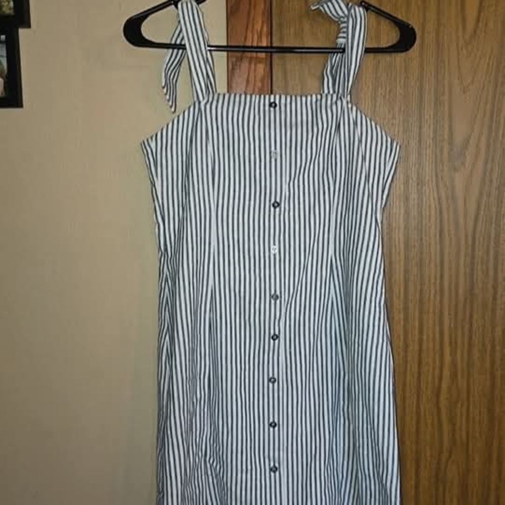 Striped Black and White Dress